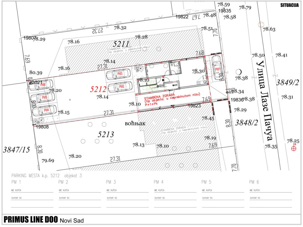 Primus Line - objekat 3, parking mesta u Laze Pačua 22a - Novi Sad