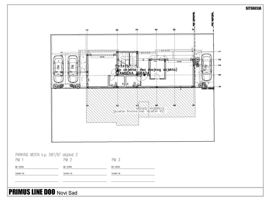 Hristofora Žefarovića objekat 1 Parking mesta